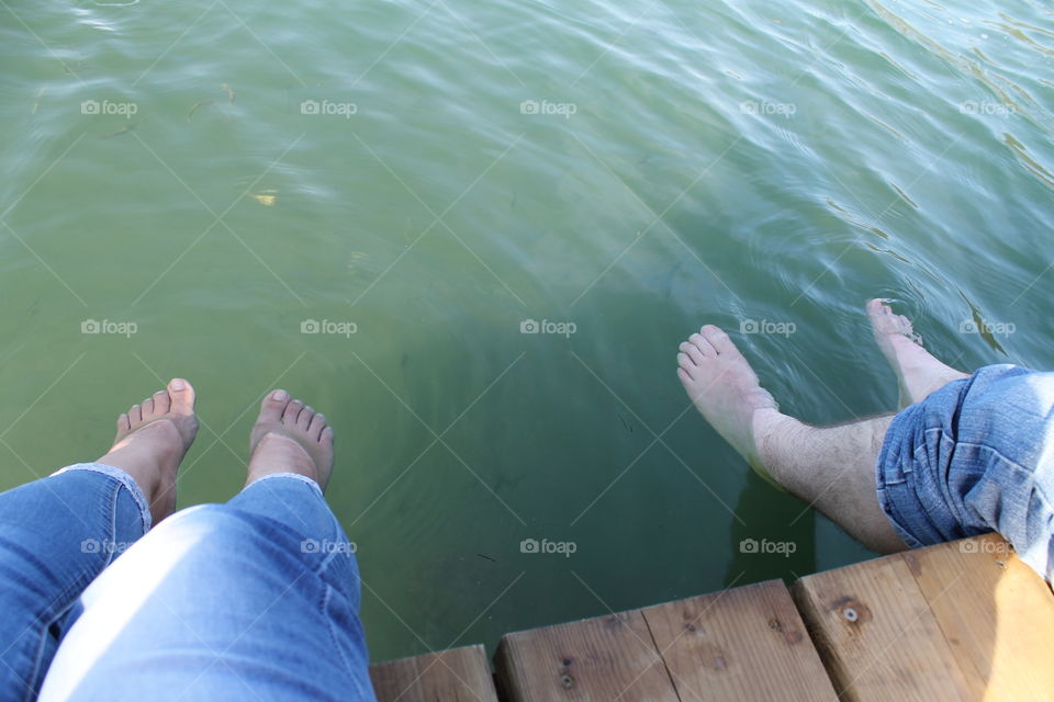 Feet in the water at Harrison.