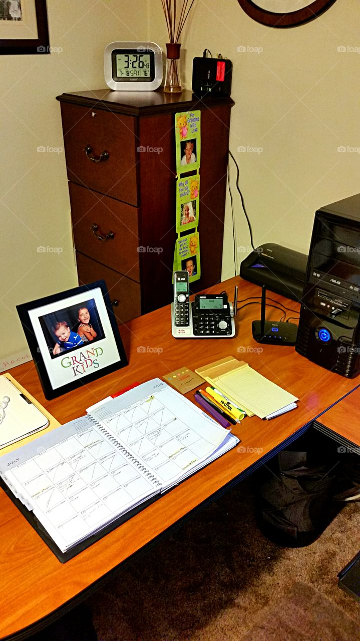 Home Office Desk. Home Office Desk from above.