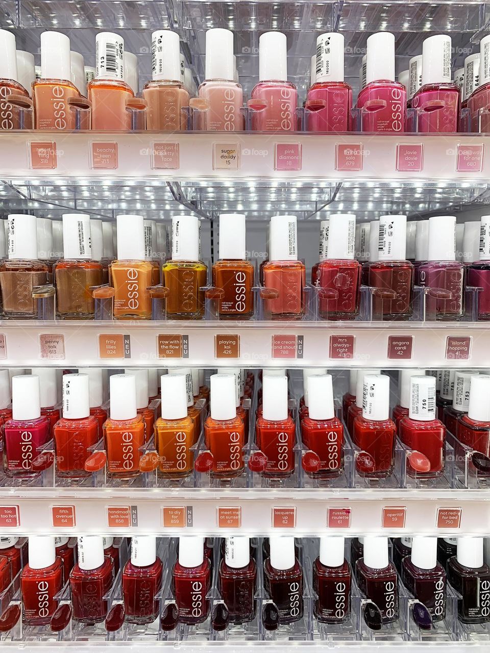 Colorful nail polish bottles 