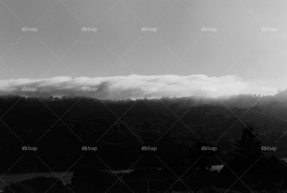 fog over the mountains