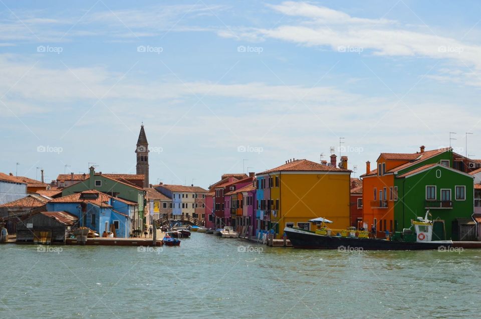 Picturesque Burano island
