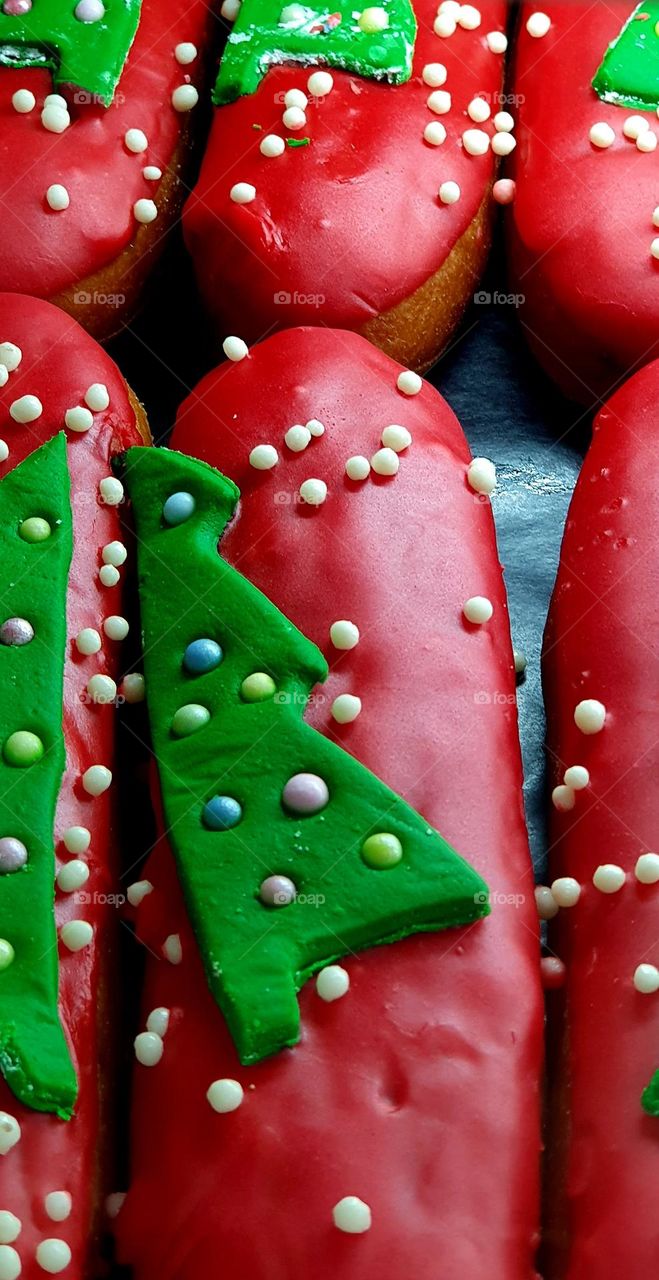 Christmas shaped éclairs
