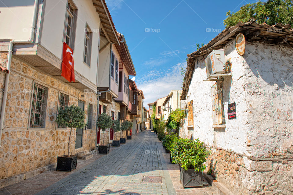 the street in old town in antalya
