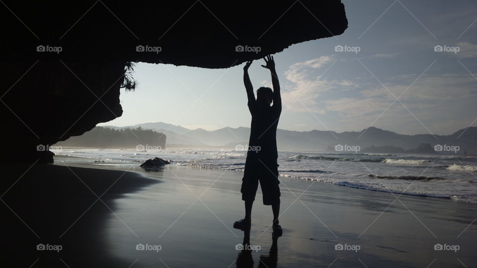 morning atmosphere on the beach