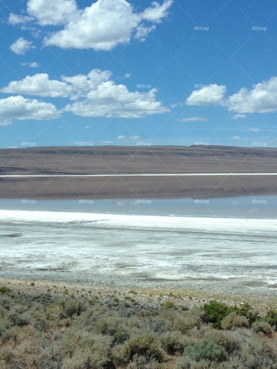 Alkaline lake Oregon outback