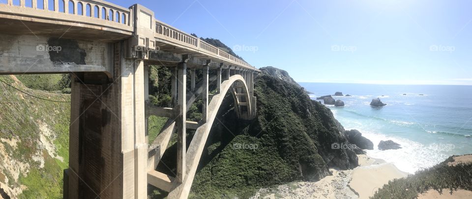 We may build bridges, but bridges build character and add to the absolute beauty of the coastline. Majestic in its own right, this bridge brings together nature and architecture. 