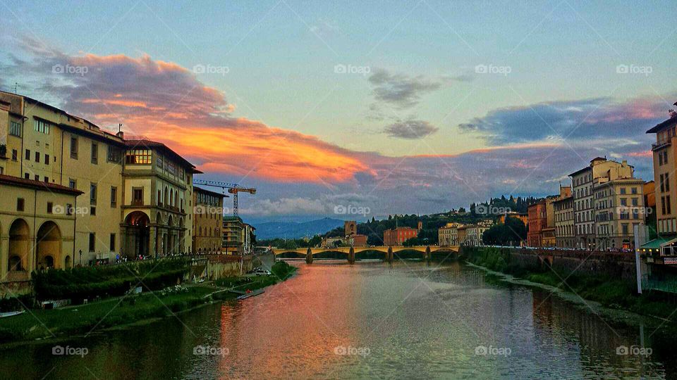 sunset in Florence