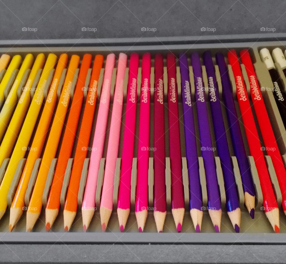 Coloured pencils . Coloured pencils for art.