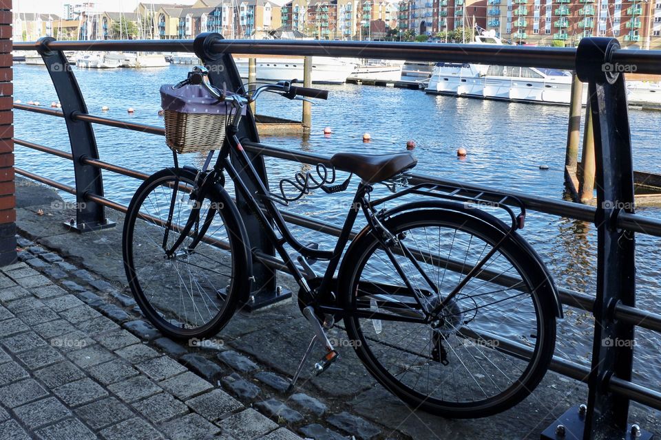 Bicycle on Swansea Harbour, Swansea, Wales