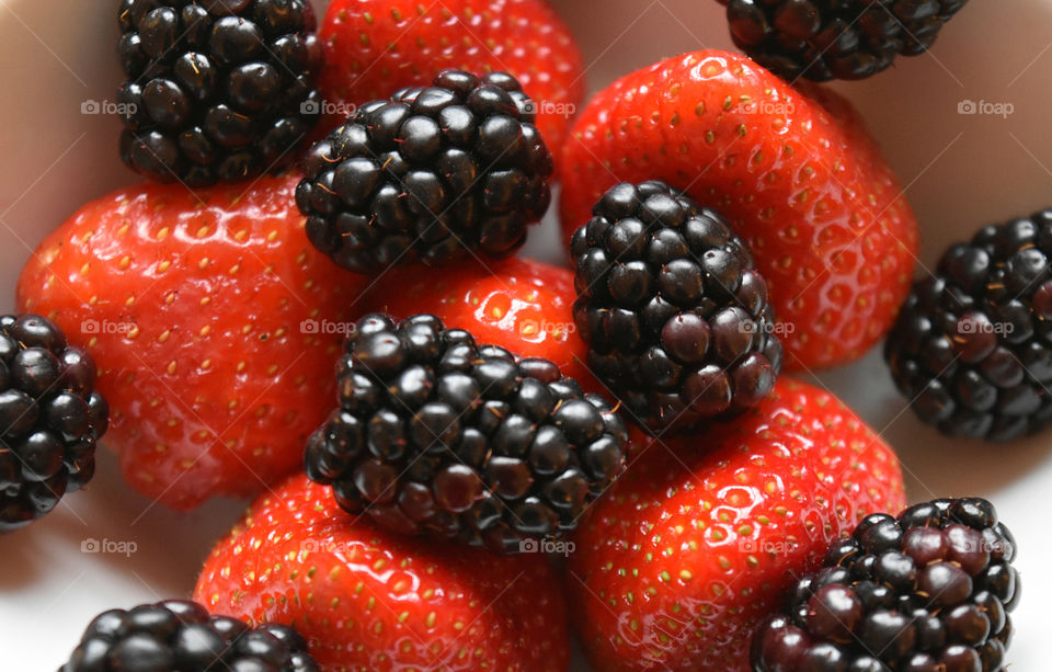 Strawberries and blackberries