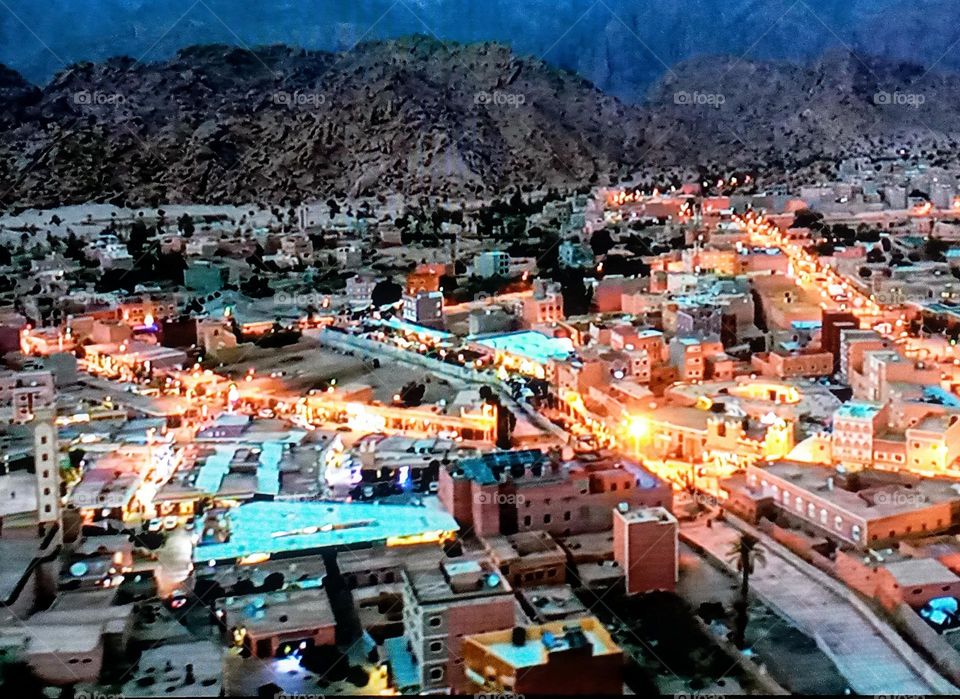 Tiznit, Morocco, in the evening