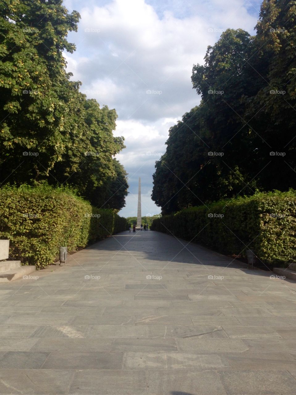 Alley in the park of Glory in Kyiv, Ukraine