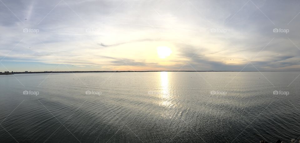 The sunset brightens before it’s descent at the lake