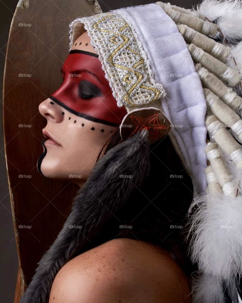 Indigenous costumed girl