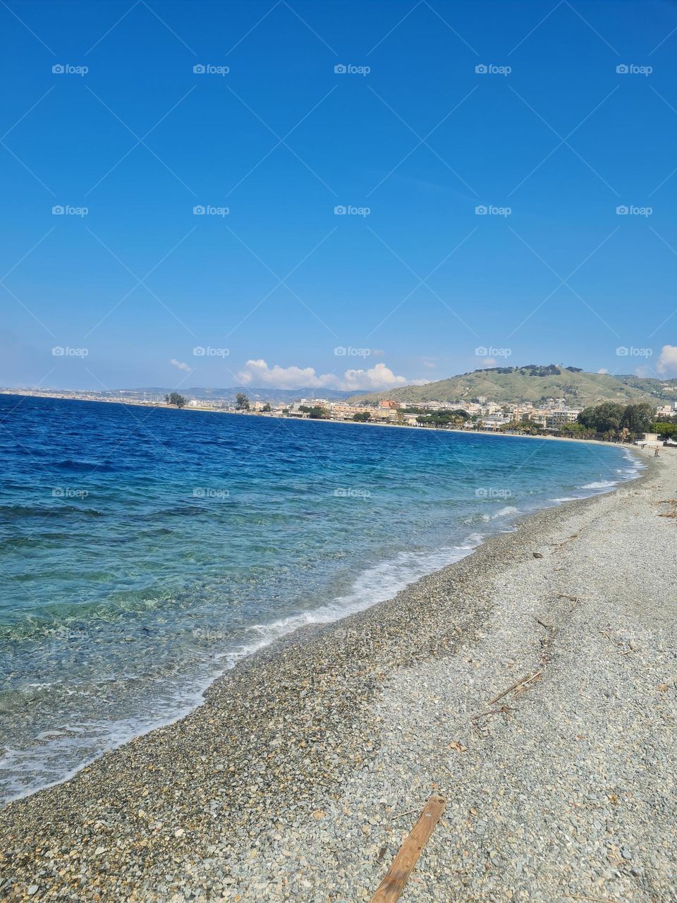European winter beach background