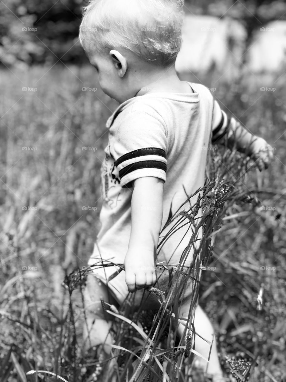 Boy in grass