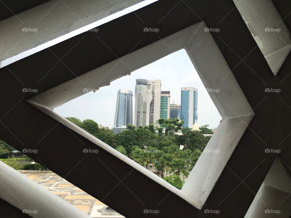 Kualalumpur Malaysia - view from a Mosque 