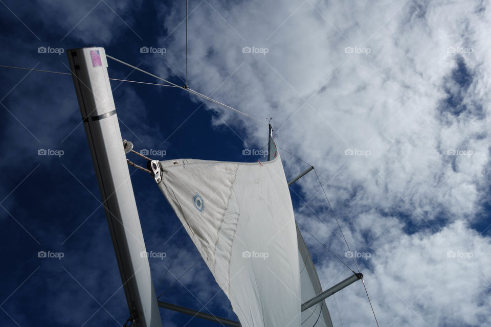 Low angle view of sailboat