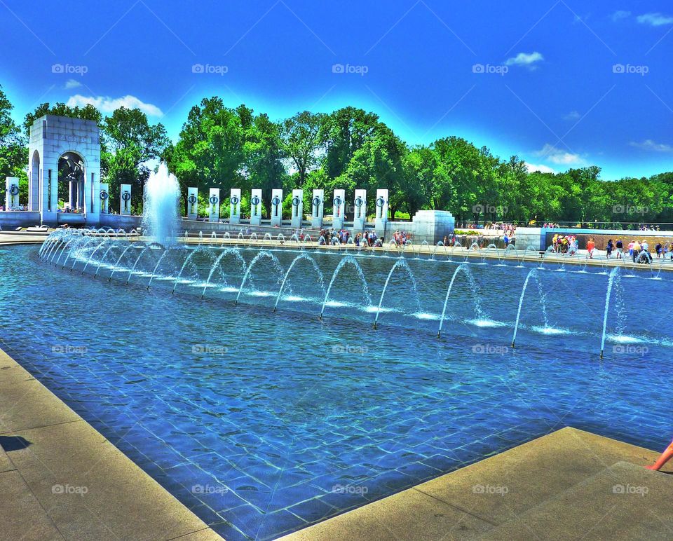 The World War Two monument in Washington, DC
