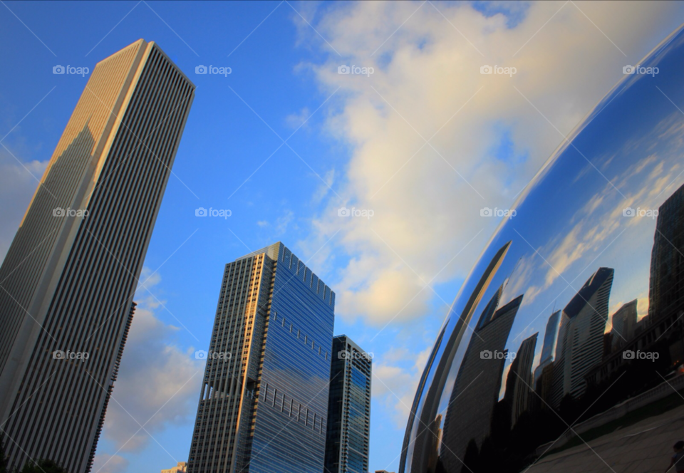 chicago sky city blue by stevehardley7