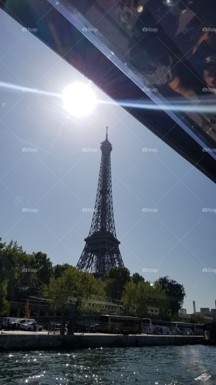 Eiffel Tower Paris from the Seine River