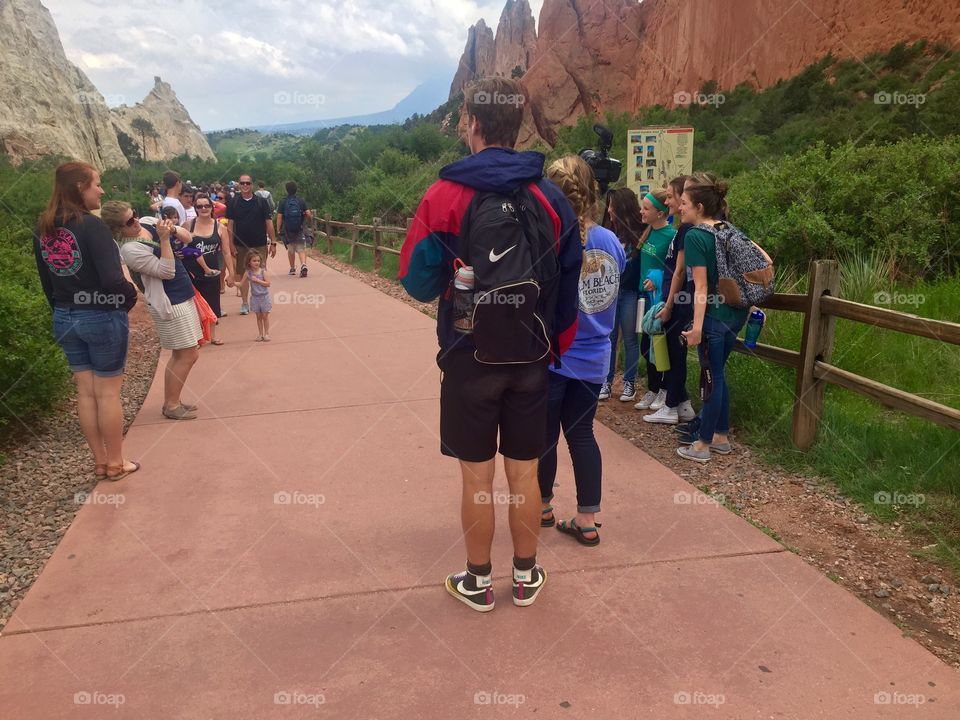 My friend repping Nike while walking through garden of the Gods in Manitou springs with the Summit Ministries students.