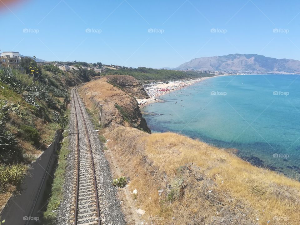 Railway and sea