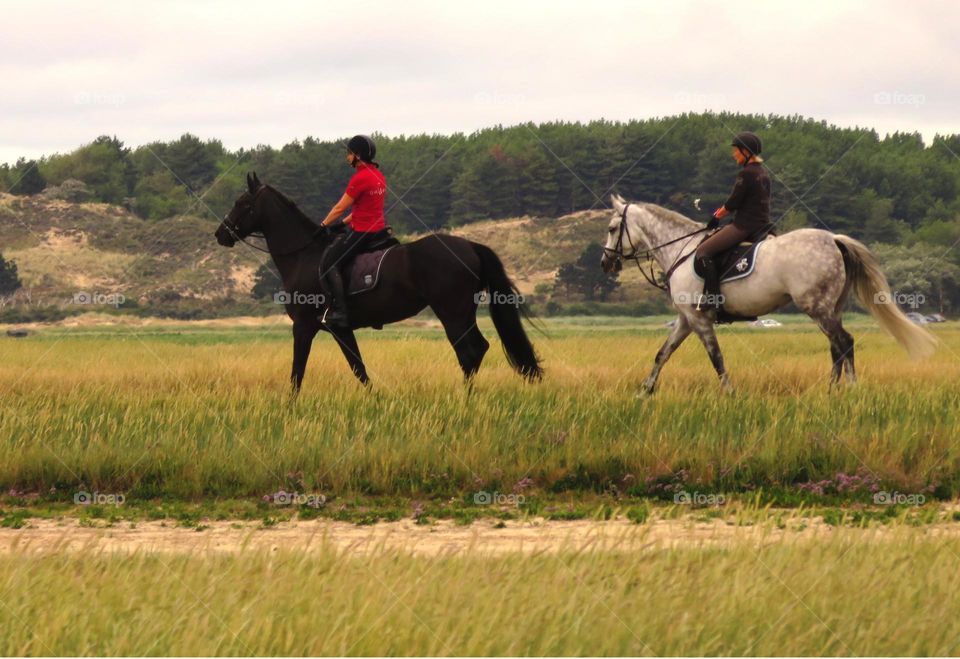 horseriding in the country