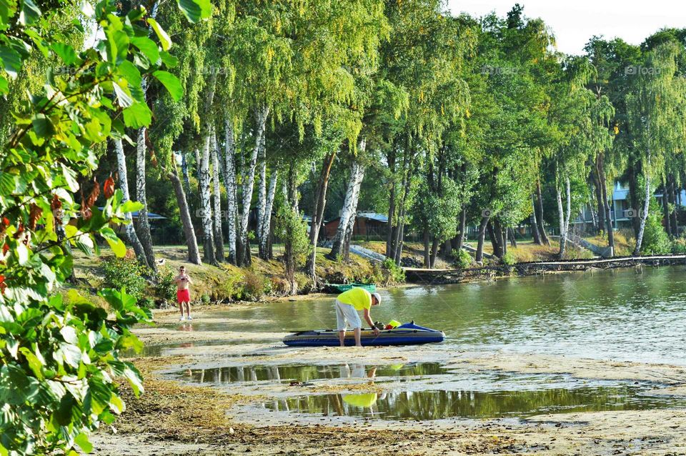 on the lake in Poland- canoe expedition