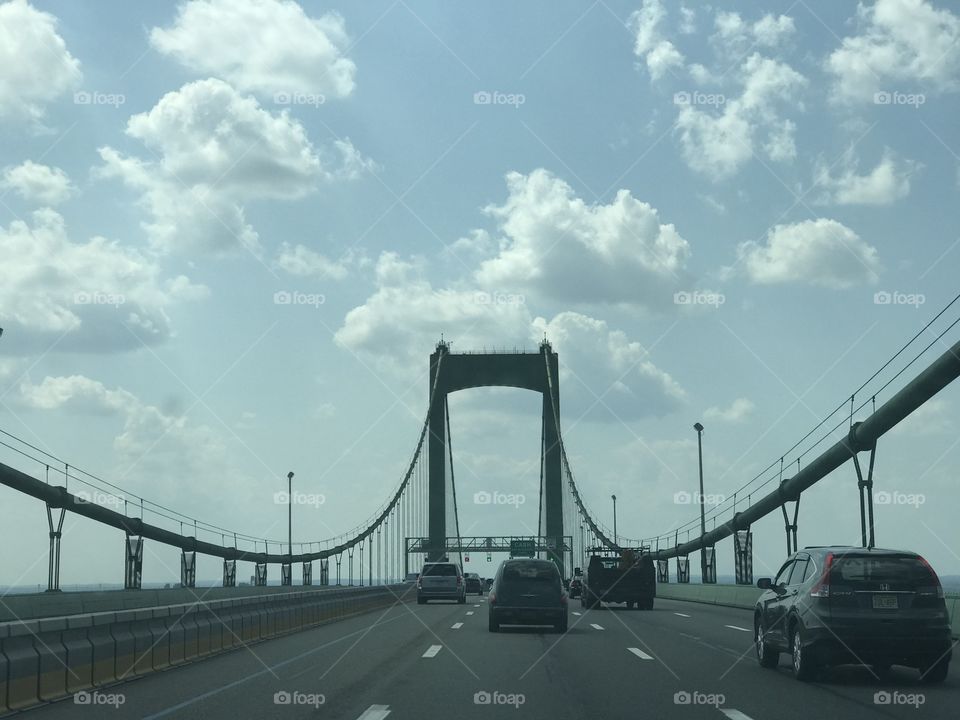 Walt Whitman Bridge. Coming home to Philadelphia 