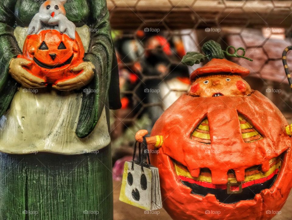 Handcrafted Porcelain Halloween Figurines
