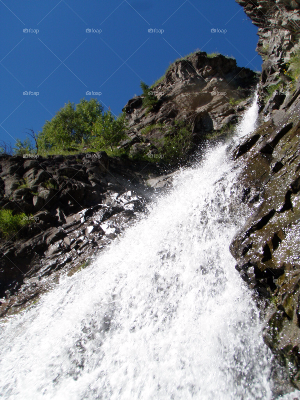 water waterfall rocks alberta by lagacephotos