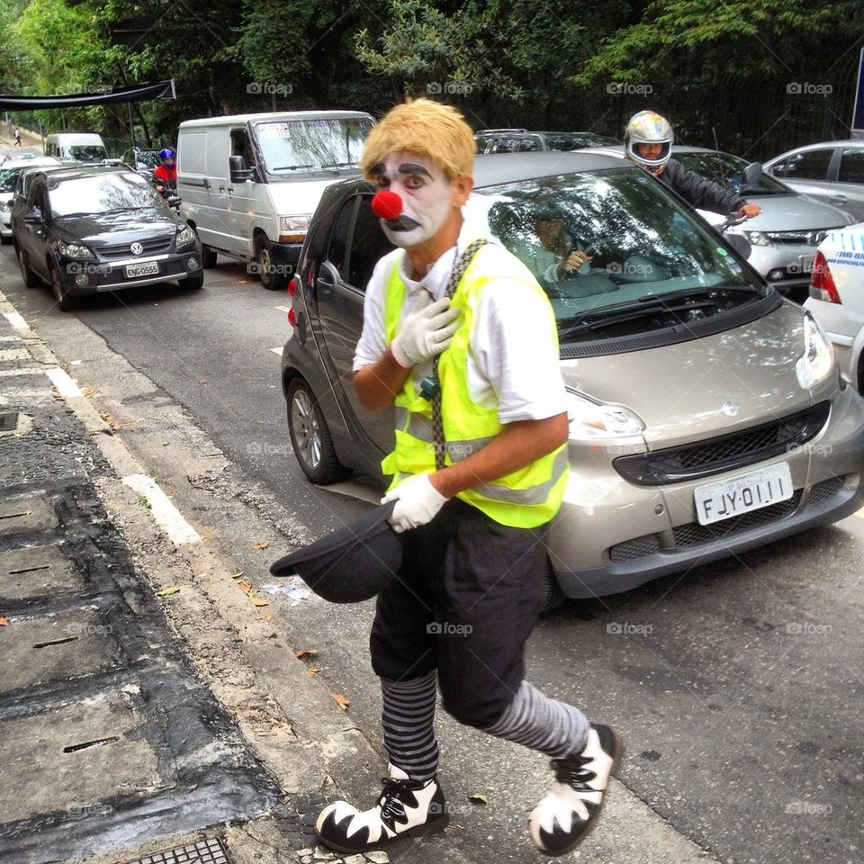 Clown in Sao Paulo.