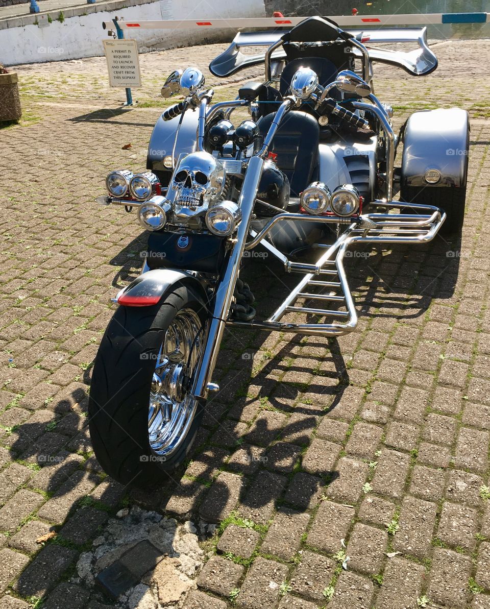 Awesome Chrome and Skull Trike