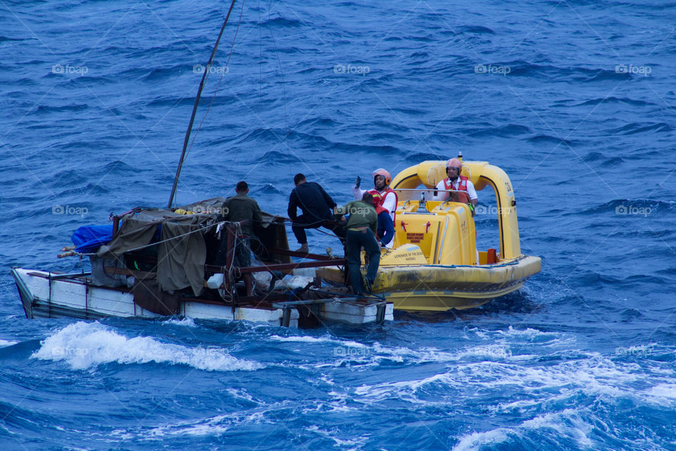 Cuban Rescue at Sea 9 of 11. Royal Caribbean rescue of Cuban immigrants 02MAR15