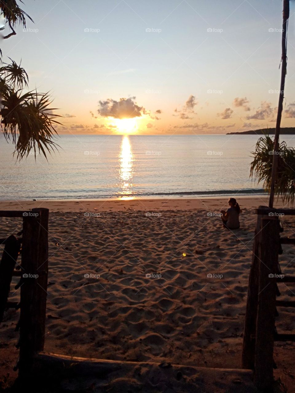 Watching the sunset in Tutuala beach, Timor-Leste