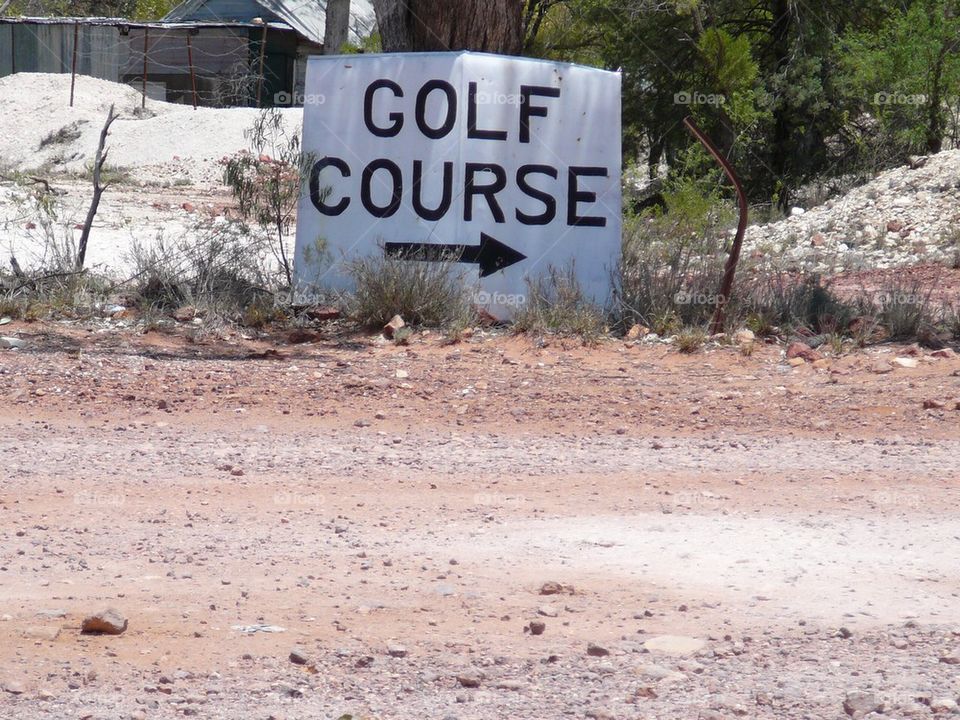 Golf Course Sign