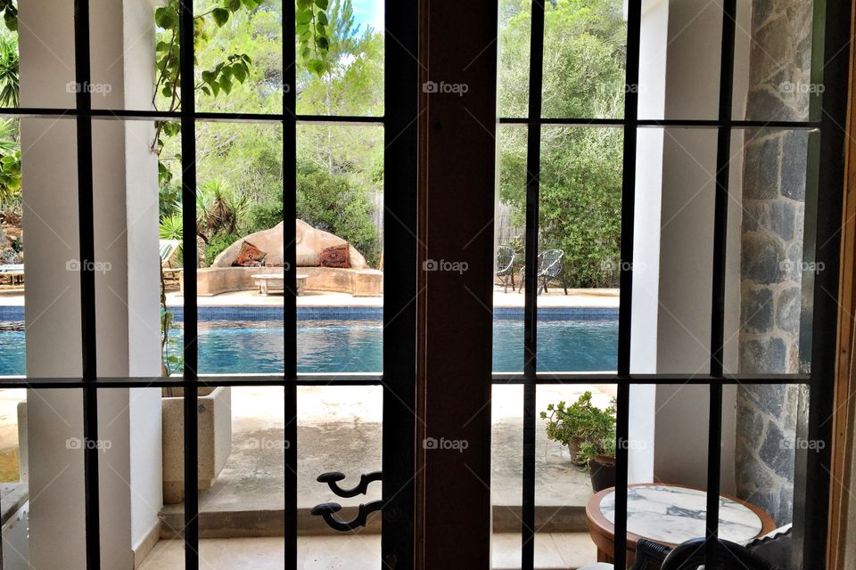 Pool view from inside 