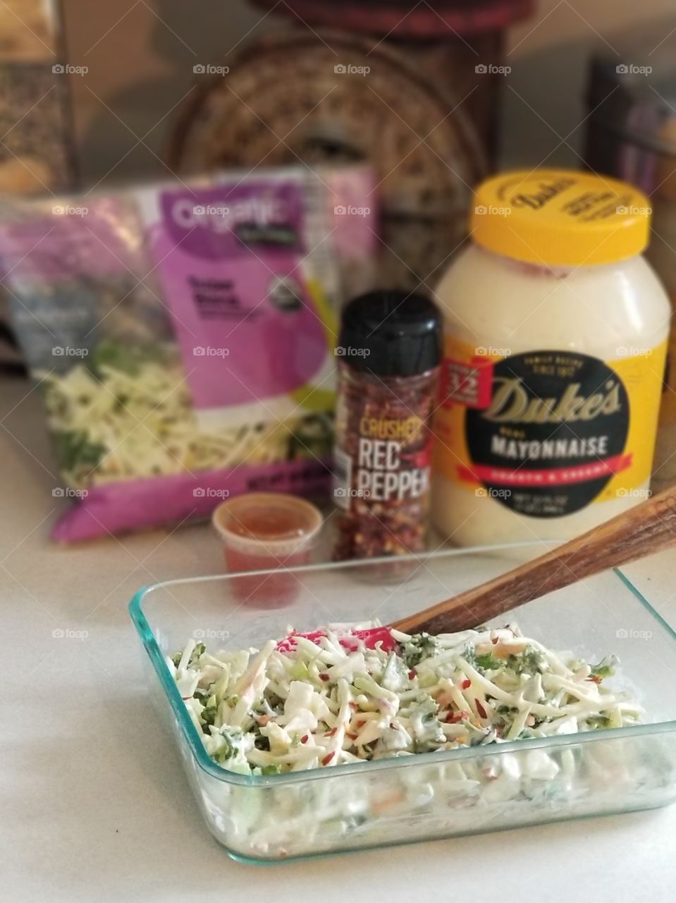 The making of southern Carolina coleslaw!