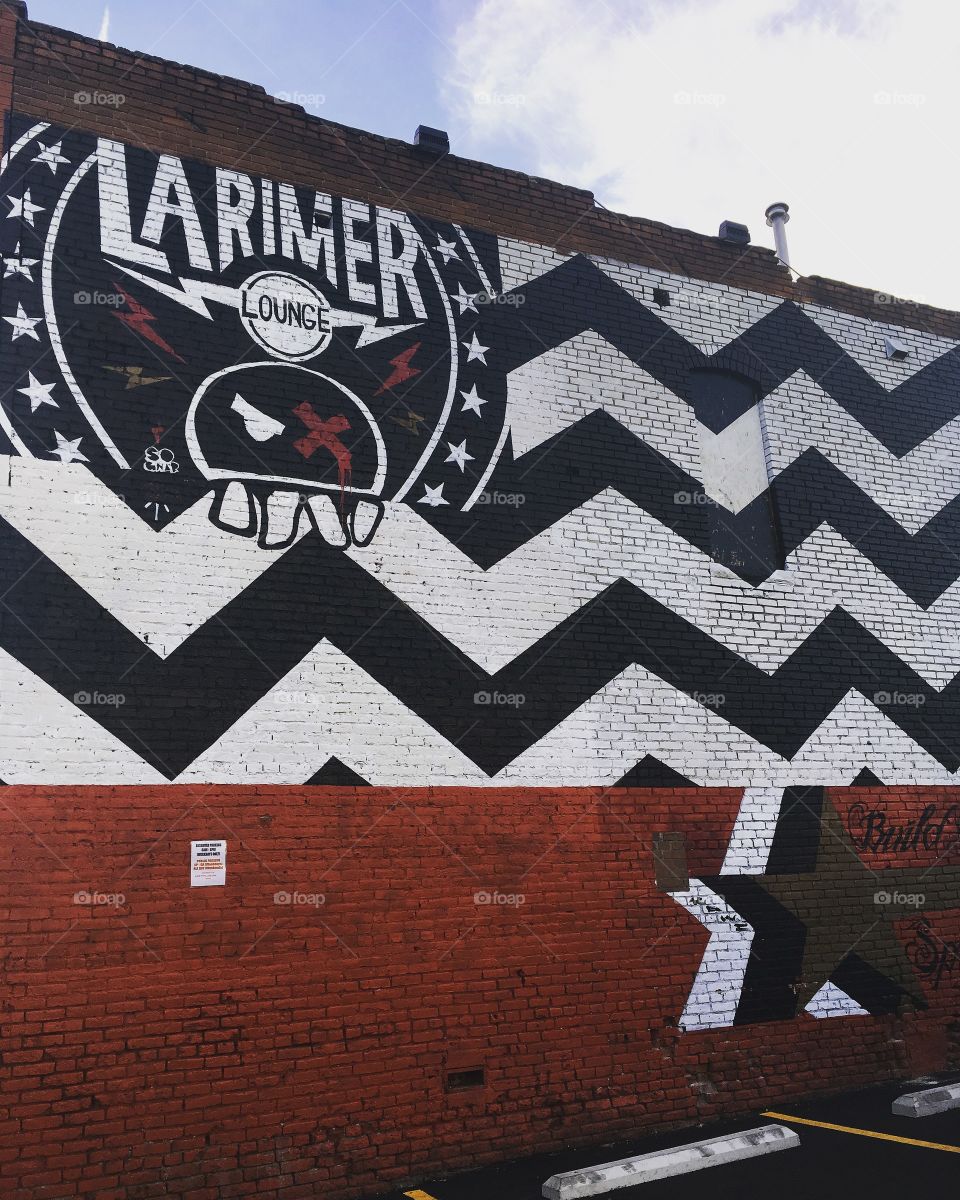 Outside wall of Larimer Lounge located in Denver,Colorado 