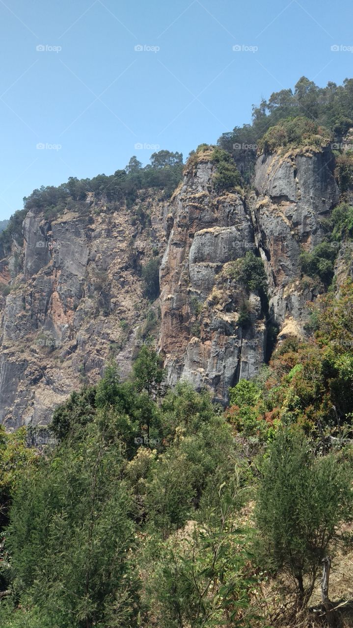 Sunny pillar rocks...