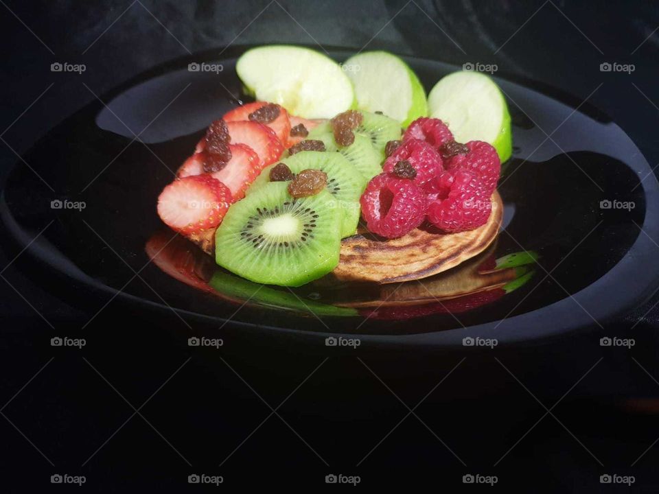 Pancake#fruits#colors#food#yummy