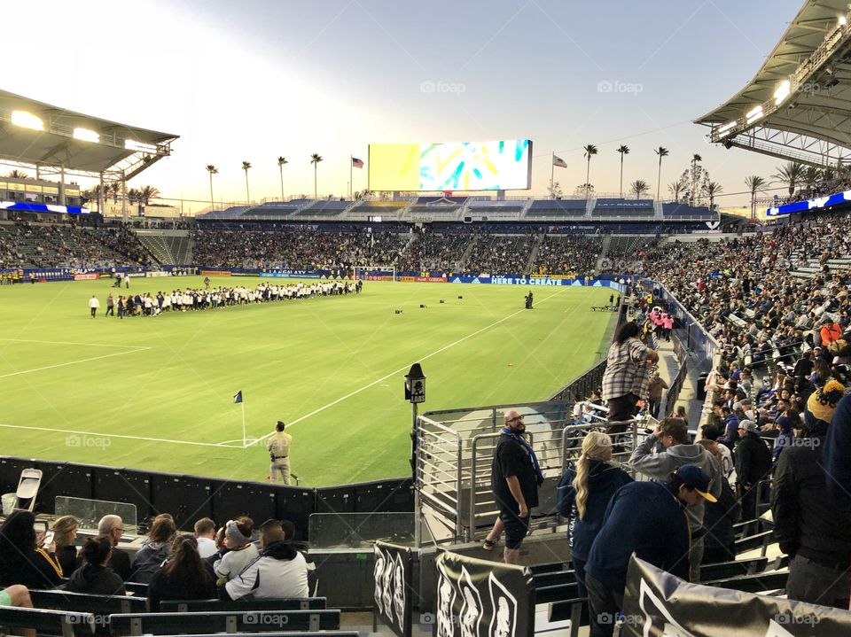 StubHub Center in Carson, California. Los Angeles Galaxy vs San Jose Quakes. 