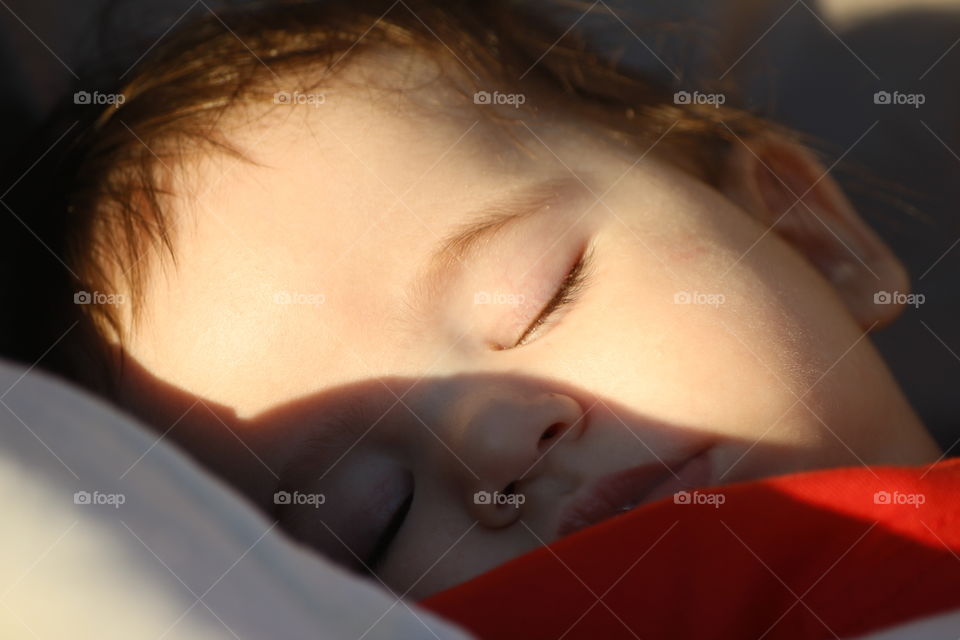 Close-up of a sleeping boy