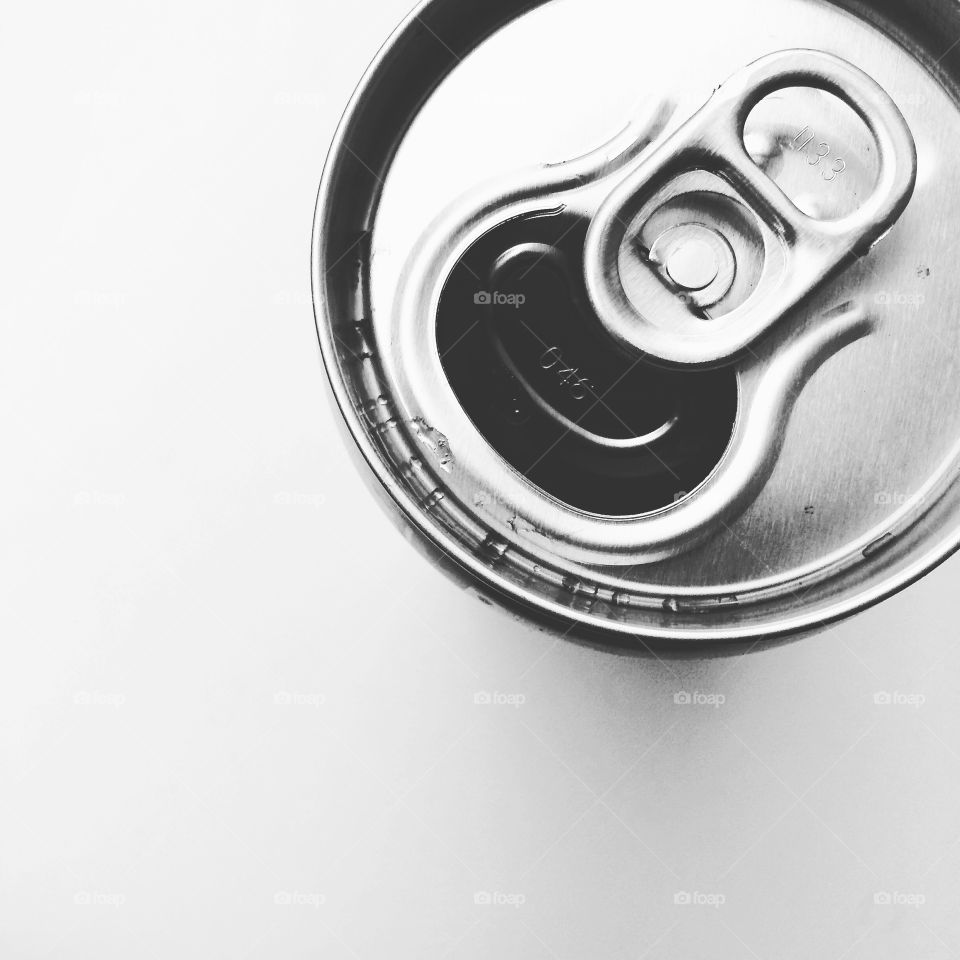 Cocacola can from top open view