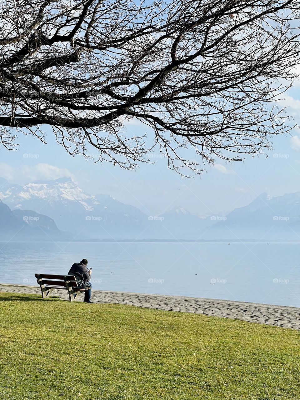 Seating by the lake