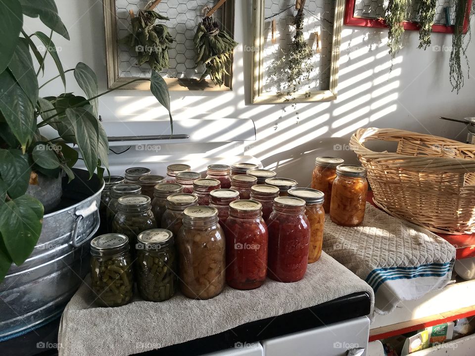 End of Summer Canning. Preserving the last odds and ends of the fruits and vegetables as the summer draws to a close.