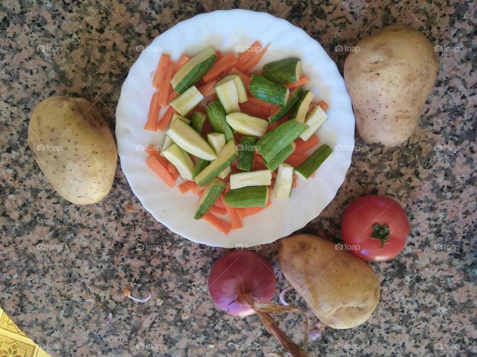 Beautiful plate of vegetables