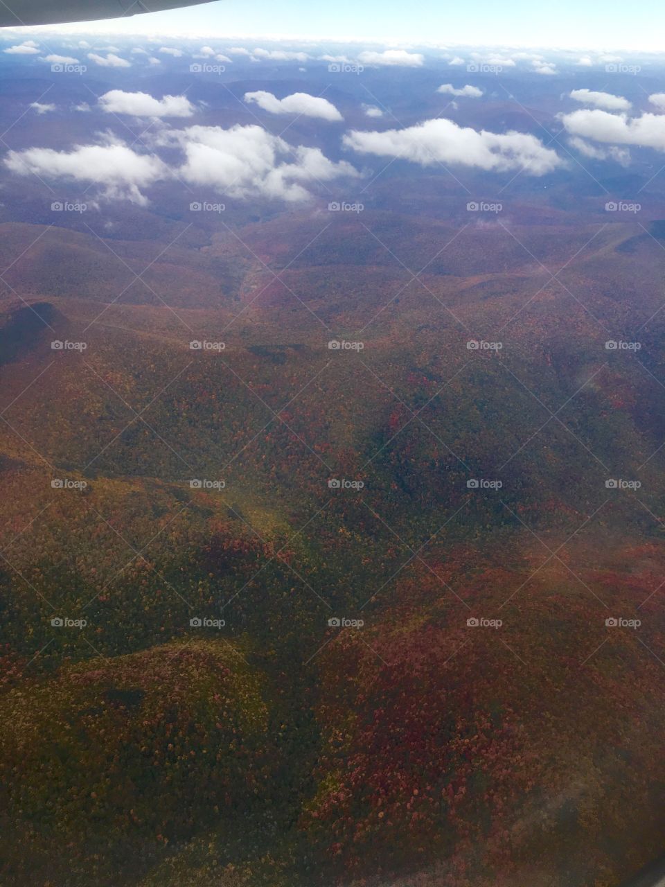 A great shot of the foliage in upstate NY from above.