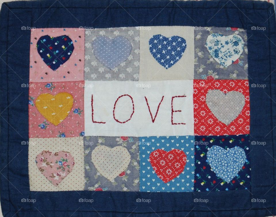 Love patchwork sign